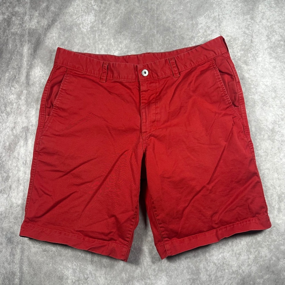 The North Face Mens Red Chino Shorts Size 36 Golf Outdoor Casual Cotton Preppy